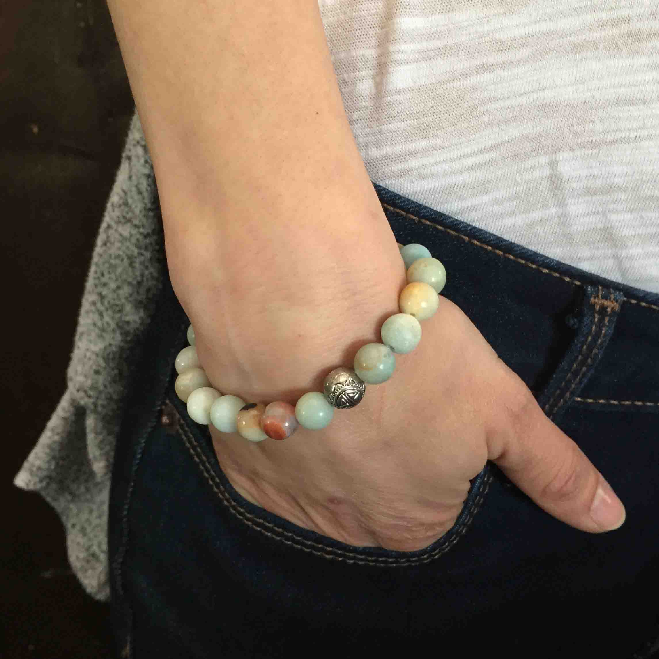 Amazonite Gemstone Bracelet For Women Fuession Jewelry