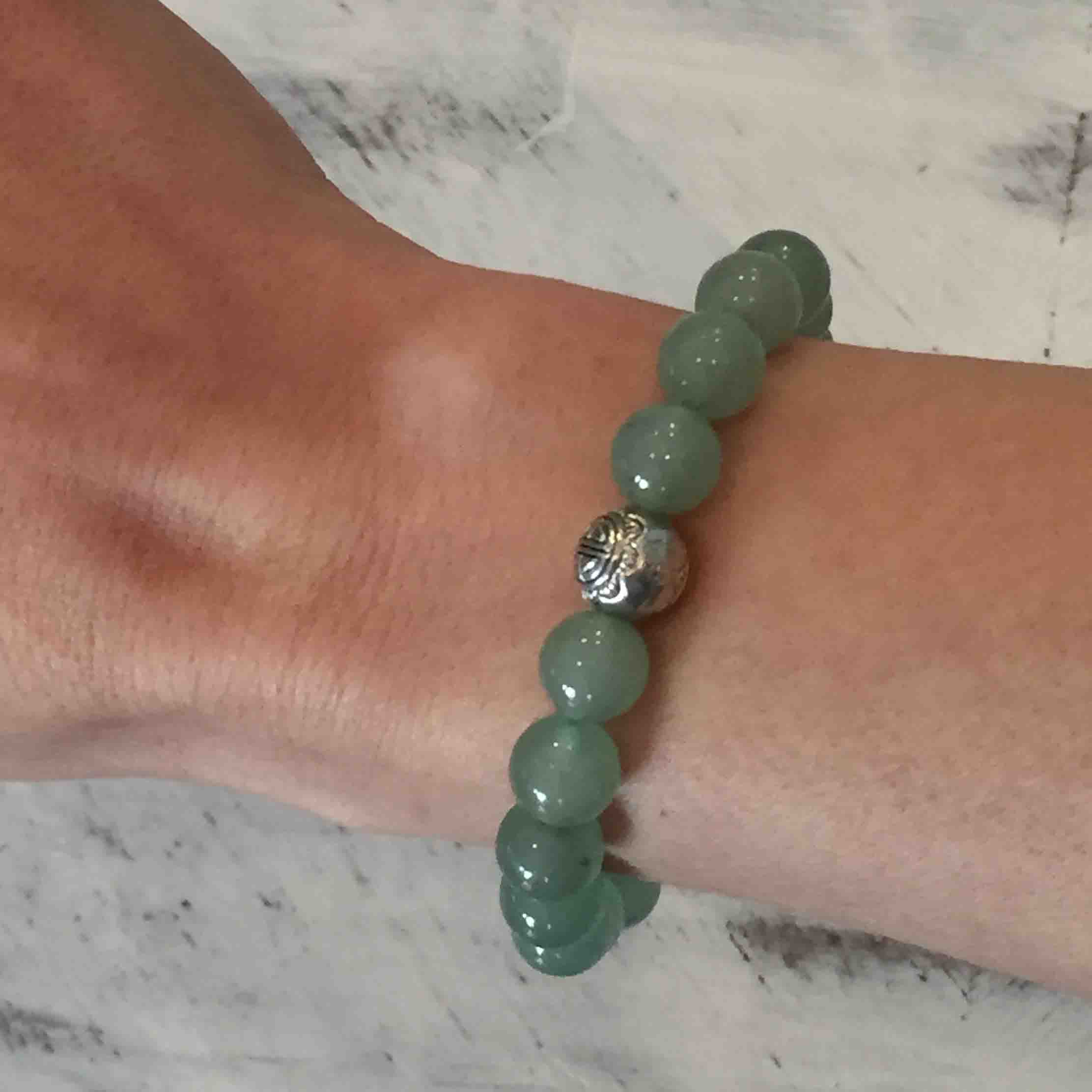 Grey Lava Rock and Matte Green Aventurine Essential Oil Beaded Bracelet,  Women's Essential Oil Jewelry 8mm Bead Size, Yoga Jewelry – Leboha