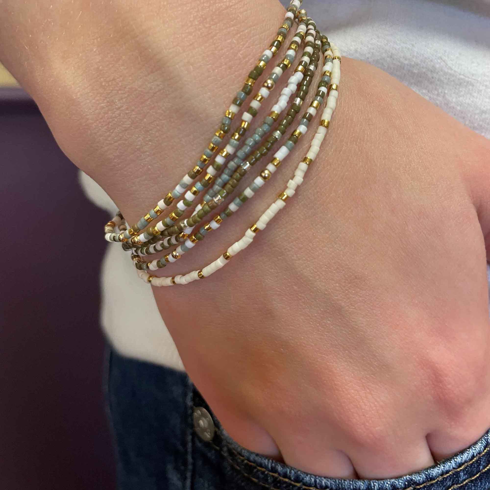 CLEARANCE! Bracelets Set Crystal Beads Pearl Bracelets Cute Cartoon Elastic Beaded  Bracelets for Girls Women Friendship Jewelry 