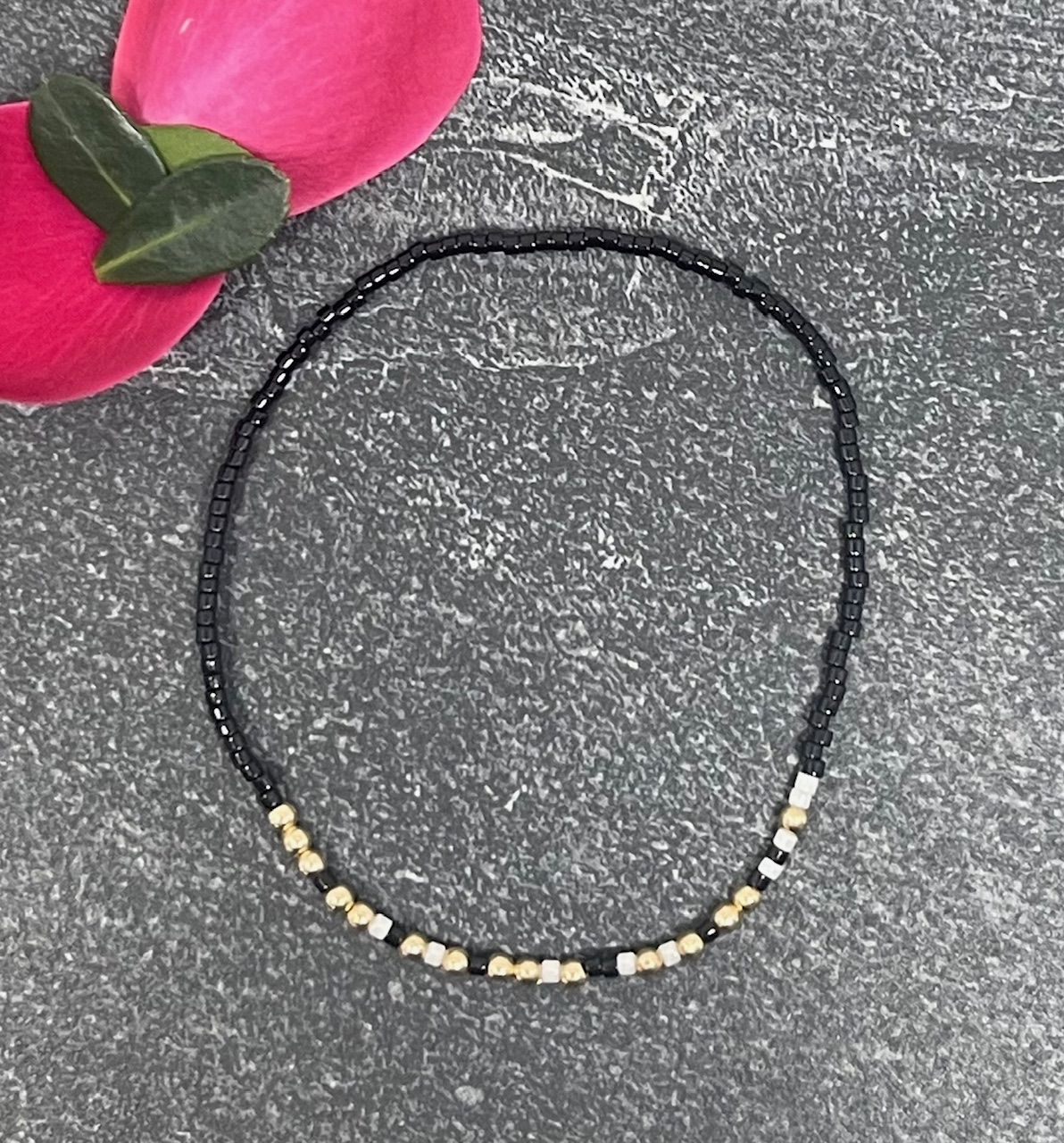 Custom Morse Code Stretchy Seed Bead Bracelet,custom Message